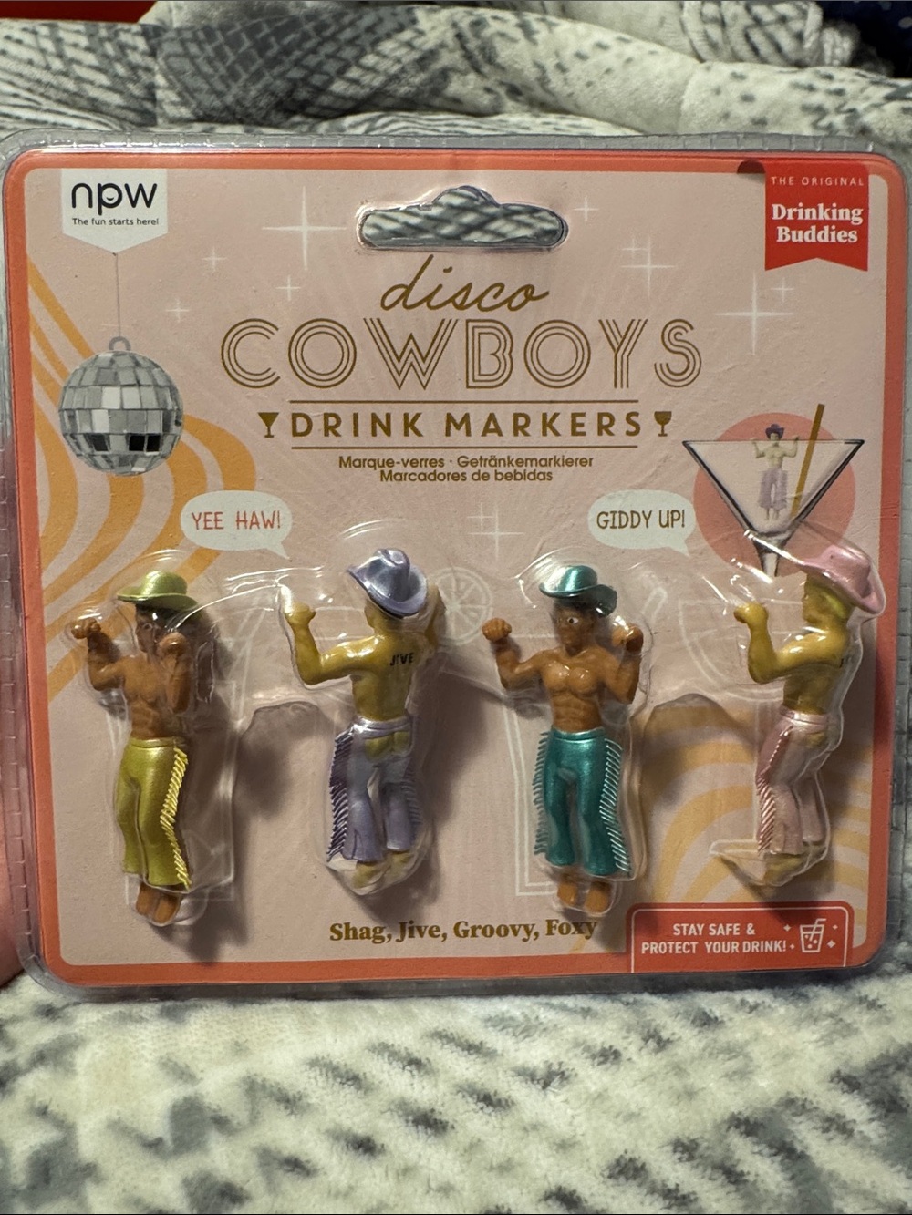 Urban Outfitters Disco Cowboys Drink Markers - Pink, Gold, Teal, Lavender